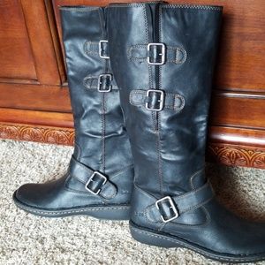 Boc Black Virginia 7m Wide Calf Boots 